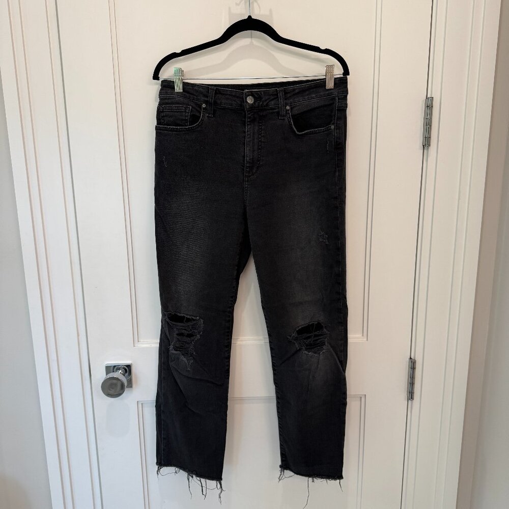 Joe's Jeans Black Distressed Ripped Jeans Size 29